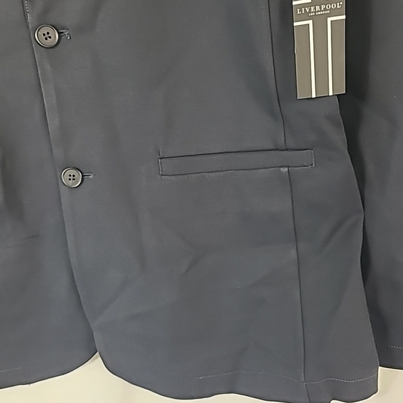NEW Liverpool Los Angeles Men's Navy Blue Welt Pocket Blazer Sz L MSRP $139 - Picture 3 of 8